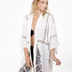 Fashion Embroidery Cover-ups White