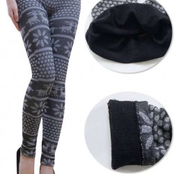 Winter warm deer snowflakers leggings