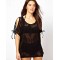 Lace Cut Out Shoulder Beach Cover Up