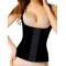 Black 4 Steel Boned Latex Waist Trainer Vest