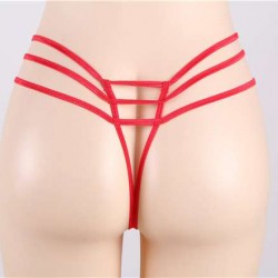 Naughty Plus Size Red Lace Strapy Panty