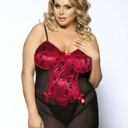 Red Front Plus Size Black Croch Back Lingerie Red Front Plus Size Black Croch Back Lingerie
