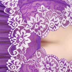 Purple Floral Halter Plus Size Babydoll Purple Floral Halter Plus Size Babydoll