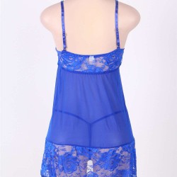 Plus Size Soft Lace Babydoll with G-string