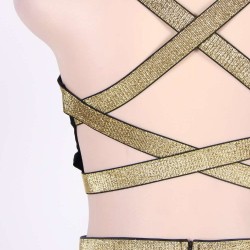 Black Cross-strapped Gown