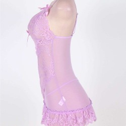 Flossy Light Purple Lace Lingerie Set