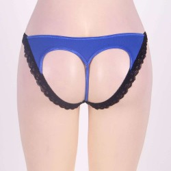 Black Lace Blue Plus Size Panty For Fat Women