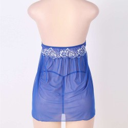 Blue Floral Halter Plus Size Babydoll Blue Floral Halter Plus Size Babydoll