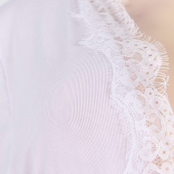 White Plus Size Lace Trim Robe With Thong White Plus Size Lace Trim Robe With Thong
