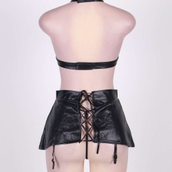 Black Plus Size Boudoir Flirty Bra Set