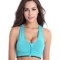 Zip-up Cyan Sport Bra