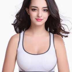 White Elastic Sport Bra