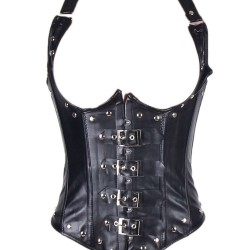 Plus size leather corset