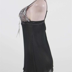 Black Floral Lace Chemise Charming Lingerie