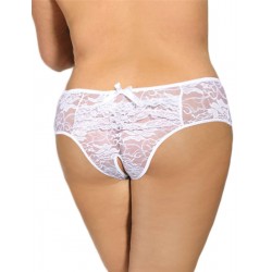 White Lace Open Crotch Sexy Panty