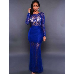 Blue Exquisite Lace Sheer Maxiskit Blue Exquisite Lace Sheer Maxiskit