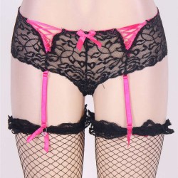 Crotchless Lace Garter Short