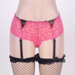 Crotchless Lace Garter Short