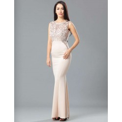 Fashion Nude Ruffle Maxi Dress Fashion Nude Ruffle Maxi Dress