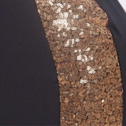 Black Side Split Slit Jersey Sequin Maxi Dress