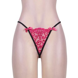 Lace Black Tulle Pink Embroidered Lingerie