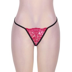 Plus Size Furcate Babydoll With Rose G String