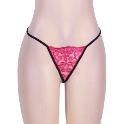 Rosy Embroidered Crocheted Black Lace Babydoll