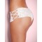 White Plus Size Sexy High Waist Floral Lace Panty