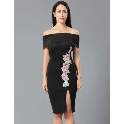 Black Print Bodycon Dress Black Print Bodycon Dress