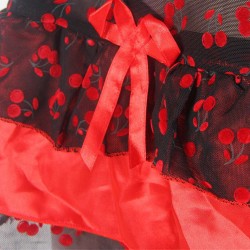 Sexy Ruffle Red Dot Print Babydoll Dress Sexy Ruffle Red Dot Print Babydoll Dress