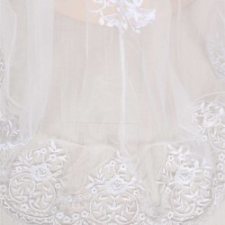 Delicate Lace Evening Gown Pure White