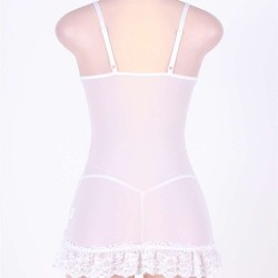 Romantic Feminine Fitted White Babydoll