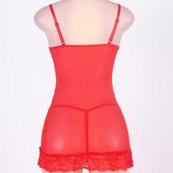 Red Halter Feminine Fitted Elegant Babydoll