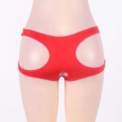 Sexy Cut Out Open Crotch Red Panty