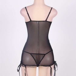 Rosy Bra Pad Transparent Back Plus Size Babydoll Rosy Bra Pad Transparent Back Plus Size Babydoll