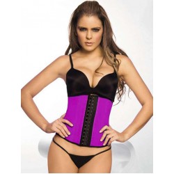 4 Steel Bones Purple Latex Corset