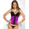 4 Steel Bones Purple Latex Corset