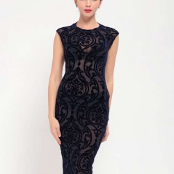 Dark Blue Elegant Bodycon Fashion Slim Dress