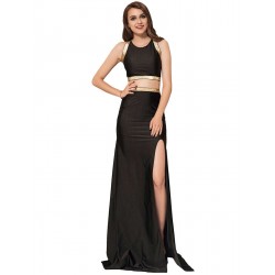 Plus Size Black Cross-strapped Gown Plus Size Black Cross-strapped Gown