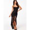 High Low SlinkyBlack Lace Fishtail Dress