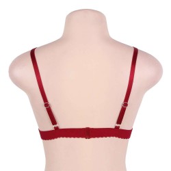 Plus Size Red Strappy Harness Bralette Bra Plus Size Red Strappy Harness Bralette Bra