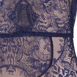 Plus Size Exquisite Lace Sleeve Teddy