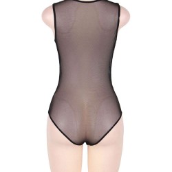 Black Sheer Mesh Lace Eyelash Sexy Teddy Black Sheer Mesh Lace Eyelash Sexy Teddy