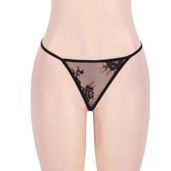 Black Belted Lace Kimono Sleepwear 