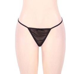 Black Sheer Mesh Halter Lingerie Set