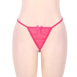 Halter  Pink Sheer Mesh Lace Lingerie Set