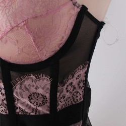 Sexy Pink Lace Corset