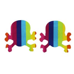 Colour Skull Shape Personality Nipple Cover