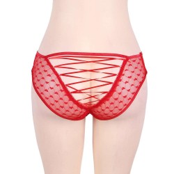 Sexy Red Lace Strappy Panty