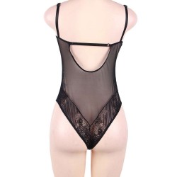 Glamour Underwire Hollywood Sheer Lace Teddy